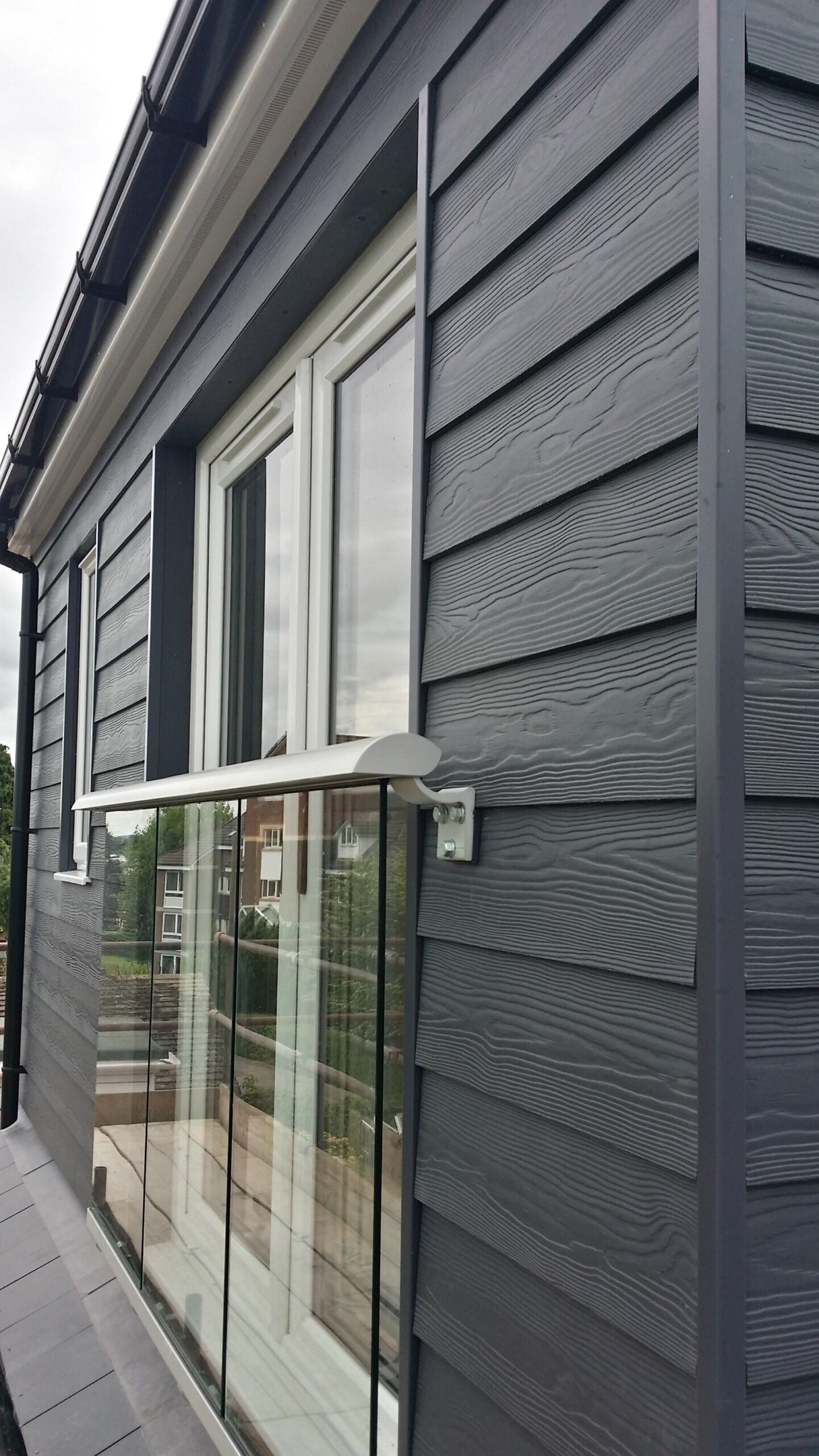 Modern grey PVC exterior cladding